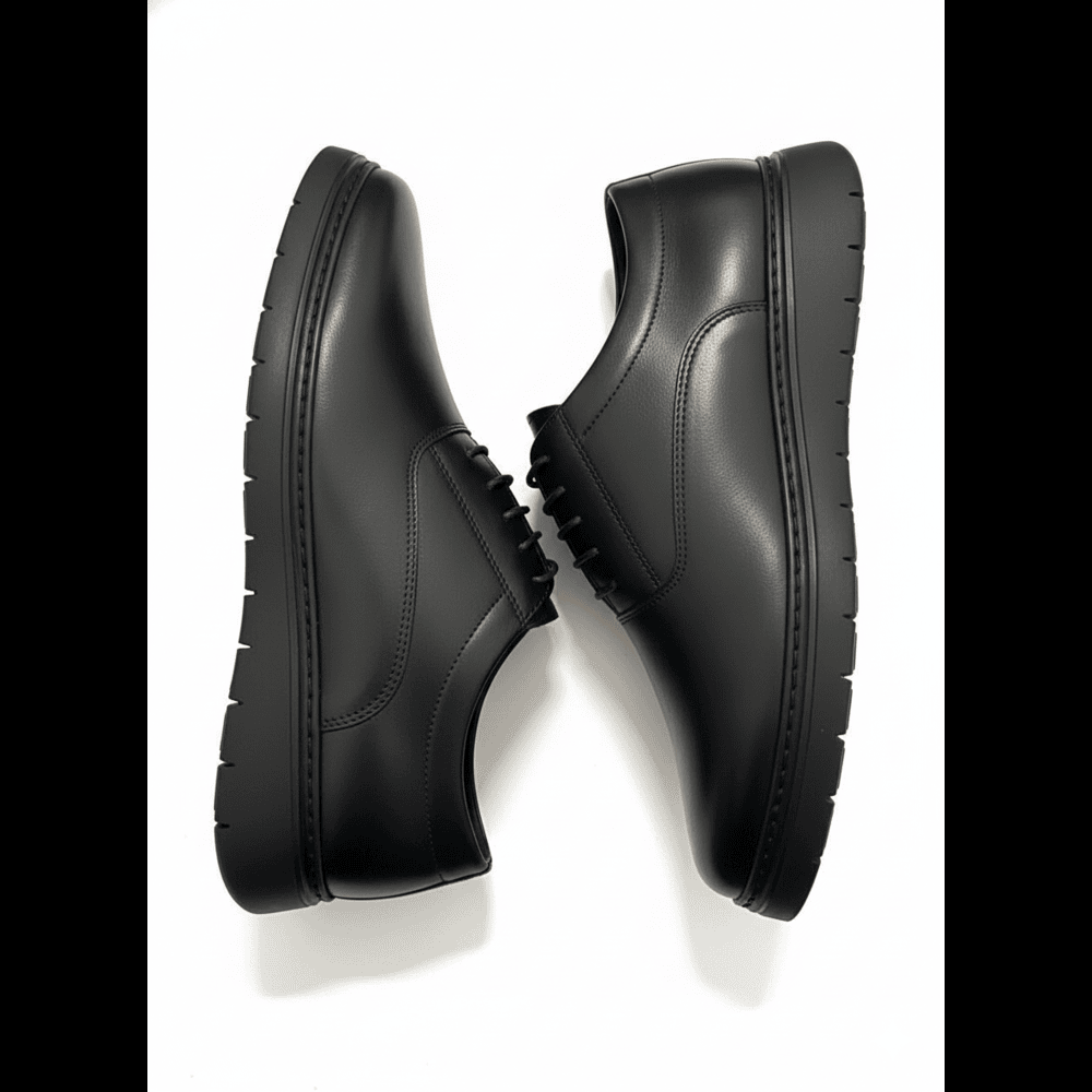 Amzwarou  chaussure noir en cuir tres confortable