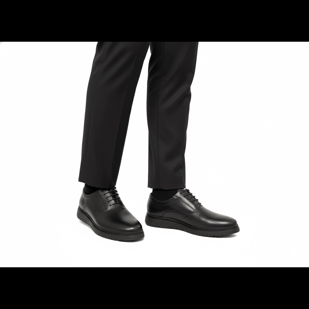 Amzwarou  chaussure noir en cuir tres confortable