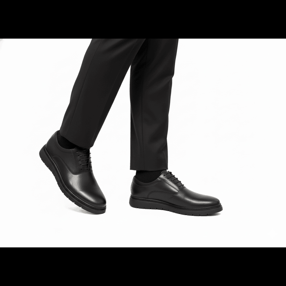 Amzwarou  chaussure noir en cuir tres confortable